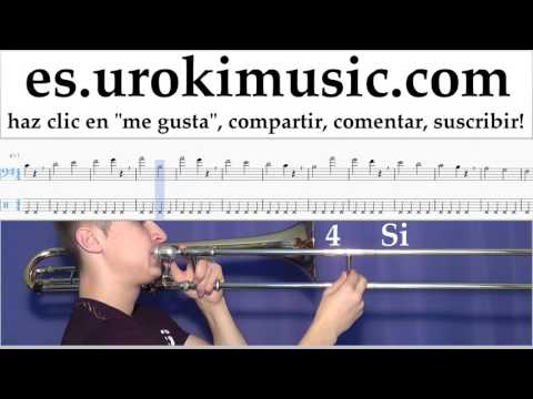 Como Tocar Trombón Passenger - Let Her Go Tablatura Parte#1 ejercicios um-i927