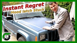 How to unlatch Stuck Jeep Cherokee Hood