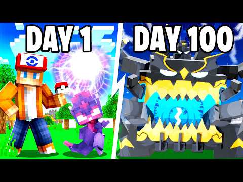 I Spent 100 DAYS as a ULTRA BEAST TRAINER in Pokémon Minecraft Vs my Rival! (Duos Cobblemon)