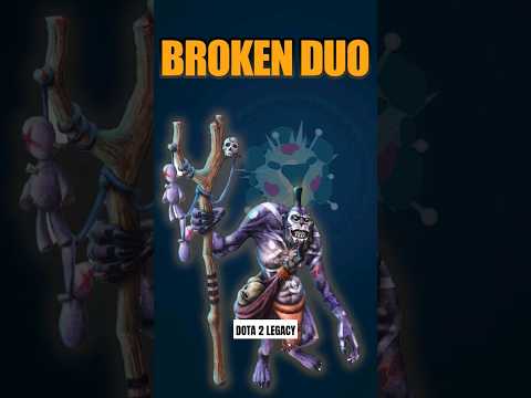 MOST BROKEN LANE DUO IN DOTA 2 🥶 ! #dota2 #dota2shorts #witchdoctor