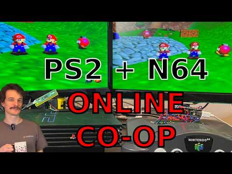 PS2 + N64 Online Super Mario 64 Co-op (Real Hardware)