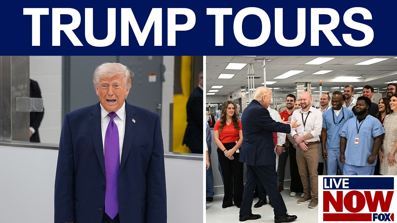 Trump tours Ohio pharmaceutical company