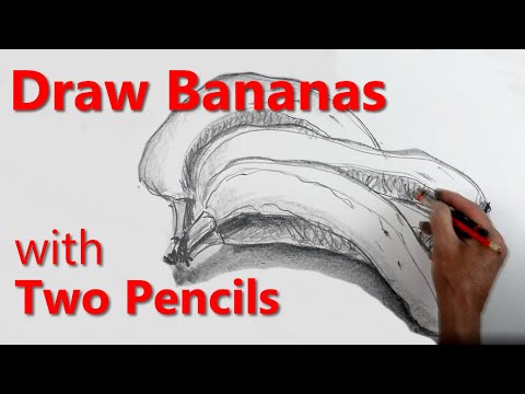 How to Draw Creatively Draw Bananas with Two Pencils