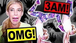 TRYING GYMNASTICS AT 3AM CHALLENGE OUTDOORS!! (DO NOT TRY THIS!) *EXTREMELY SCARY*
