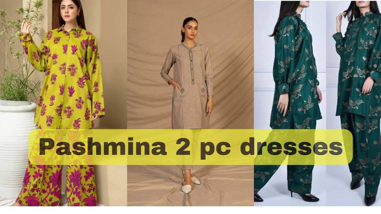Pashmina two pc designs | Pashmina printed dresses design