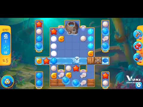 Fishdom. 8767 level no boosters and diamonds. 14 moves