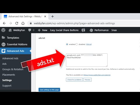 Fix Google AdSense ads txt file issues in WordPress Website With Advanced Ads Plugin