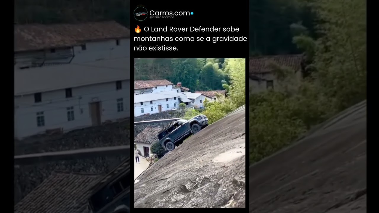 🔥 O Land Rover Defender sobe montanhas como se a gravidade não existisse ☠️ #carros #automobile #br