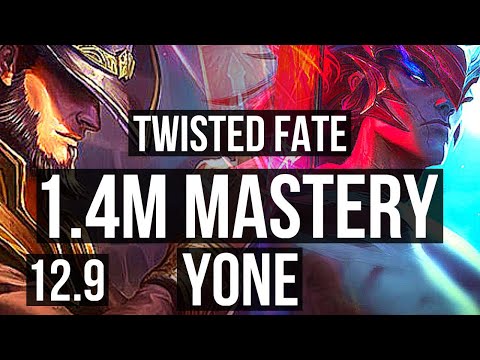 TWISTED FATE vs YONE (MID) | 5/1/5, 1.4M mastery, 700+ games | KR Master | 12.9