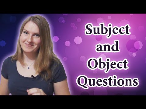 Subject and Object questions, word order in questions, questions with who and what