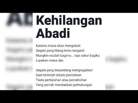 Kehilangan Abadi (lirik)
