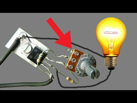 How to regulate 230V AC bulb light with BT136,diy idea Video