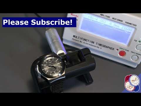 Quick Closeup - a Swatch Sistem51 on a watch timegrapher