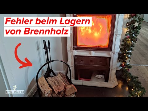 Feuerholz lagern - Diese Fehler solltest Du unbedingt vermeiden! Falsche Lagerung von Brennholz!