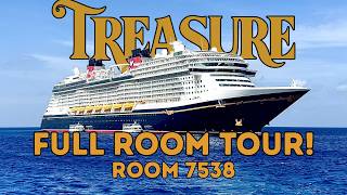 Full Disney Treasure Verandah Stateroom Tour!