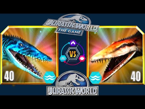 MOSASAURUS vs MOSASAURUS GEN 2 | JURASSIC WORLD THE GAME