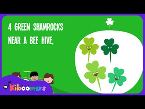 Five Little Shamrocks | Kids Song | Saint Patrick's Day Song for Children | Song Lyrics