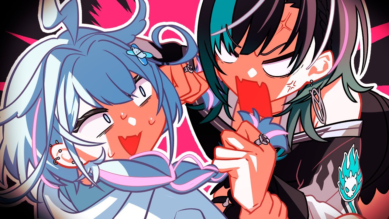 【手描き切り抜き】コラボ中煽り合いが止まらないちはすう