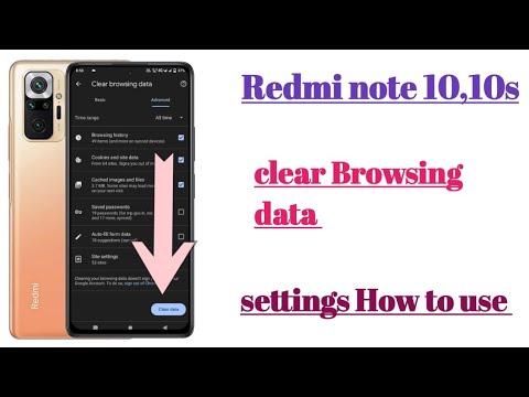 Redmi note 10,10s clear Browsing data settings features || how to use