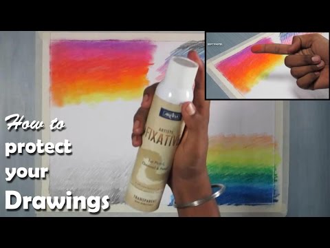 How to use Fixative reduce dusting from Drawings