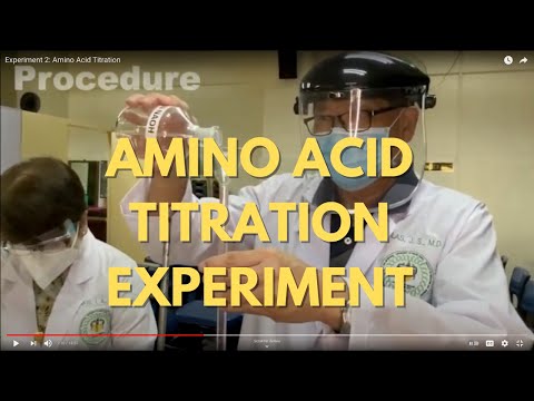 Titration of Amino Acids Experiment - Complete Video