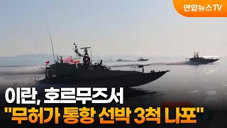이란 호르무즈서 무허가 통항 선박 3척 나포 / 연합뉴스TV (YonhapnewsTV)