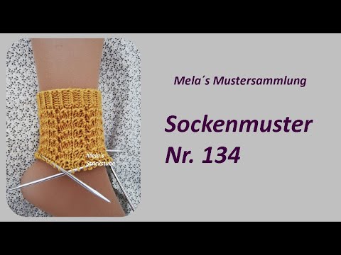 Sockenmuster Nr. 134 - Strickmuster in Runden stricken / Socks knitting pattern