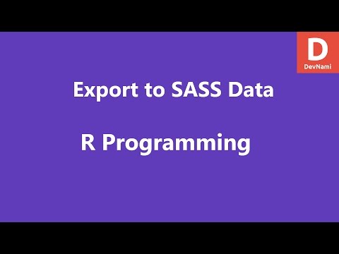 R Programming Export Dataframe to SASS Data