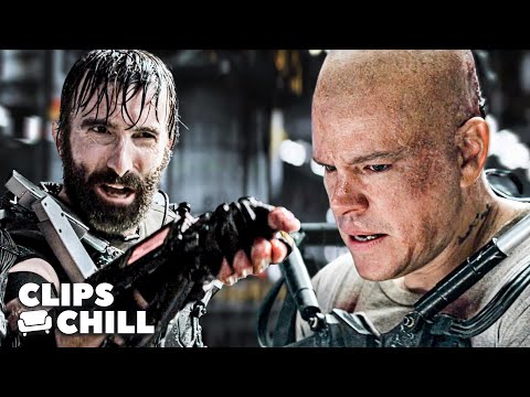 Matt Damon KILLS Kruger in INTENSE Fight | Elysium