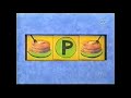 Sesame Street Letter P Menu