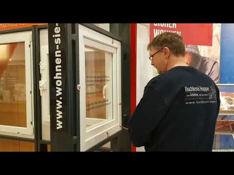 Aufbruch eines handelsüblichen Fensters, gesichert mit abschließbarem Fenstergriff