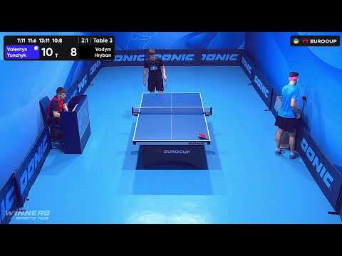 11:10 Valentyn Yunchyk - Vadym Hryban 15.09.2023 TT Euro.Cup Ukraine  Star.  Table 3