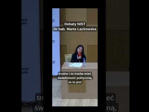 Dr hab. Marta Lackowska na debacie NIST #debatapolityczna  #metropolie #miasta #samorząd