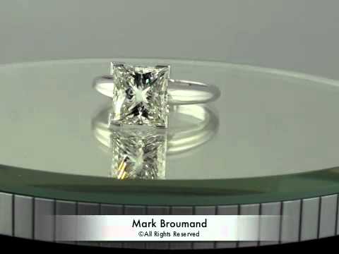 3.12ct Princess Cut Diamond Engagement Anniversary Ring- Mark Broumand