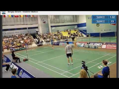 Finals Badminton Russian Open 2017: Vladimir Malkov versus Sergey Sirant