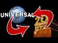 20th Century Fox And Universal Pictures Intros But Their Themes Are Switched