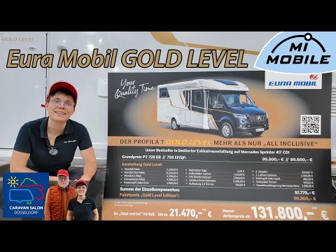Limited special model: Eura Mobil Profila T Gold Level (726 EF/QF/EB) | Caravan Salon Düsseldorf