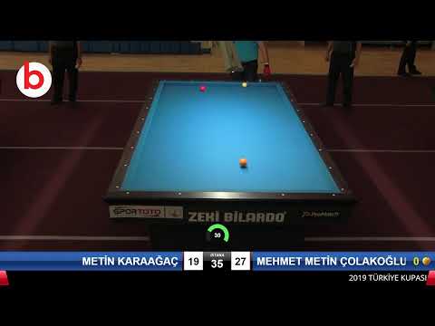 METİN KARAAĞAÇ & MEHMET METİN ÇOLAKOĞLU Bilardo Maçı - 2019 TÜRKİYE KUPASI 2.ETAP ERKEKLER-3.TUR