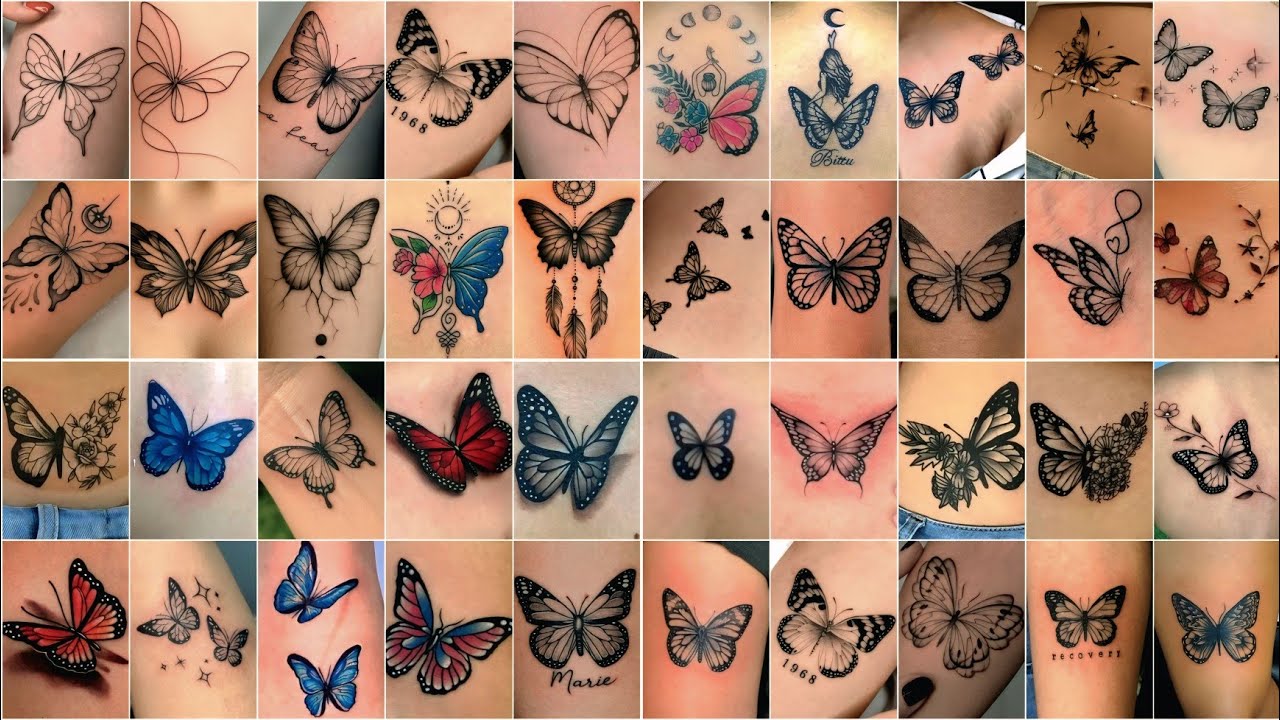 90+ Butterfly Tattoos For Girls| Beautiful Butterfly Tattoos for Women | Butterfly Tattoos For Girls