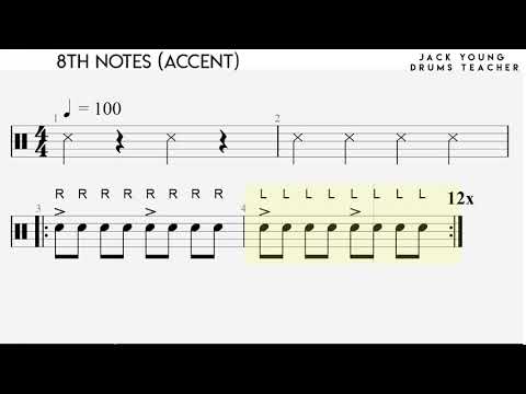 8th notes Accent