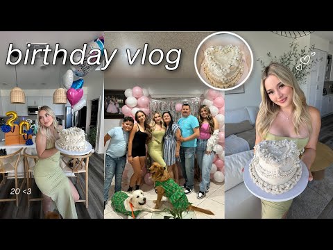 My 20th birthday vlog | baking my cake, family dinner, bday gifts ✨