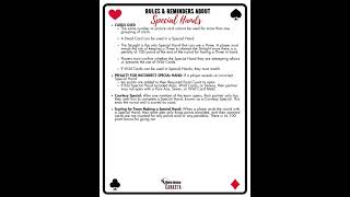 Special Hands - Rules, Cards Required, Penalties, Scoring in Modern American Canasta