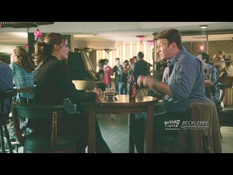 Cstle 7x06 "Time of Our Lives" (HQ/closed captioned) Castle and Beckett  in a Bar Share a Drink
