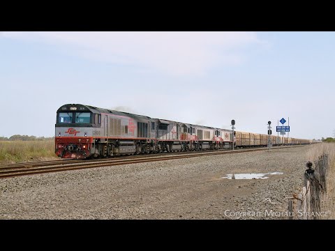6PM9 SCT Mixed Freight Train Departing Gheringhap Loop (12/12/2023) - PoathTV Australian Railways