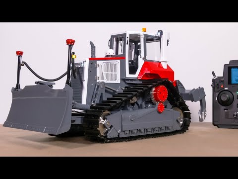 UNBOXING LESU DT60 AOUE RC HYDRAULIC DOZER BULLDOZER, RTR, SOUND, LIGHTS, FLYSKY PL18 EV LITE