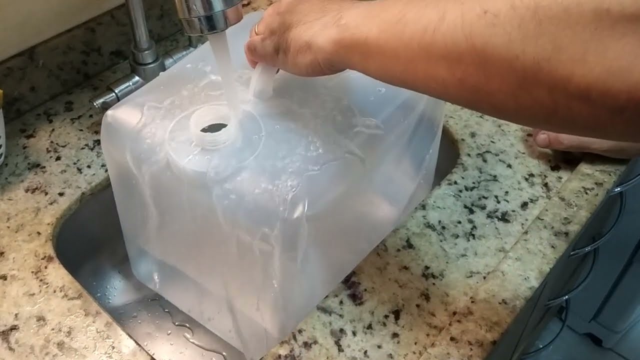 Galão de água dobrável de 20L