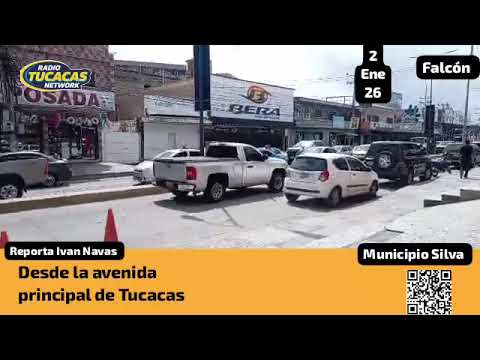 Reporte de Iván Navas desde Tucacas municipio Silva Edo Falcón en la avenida principal 
