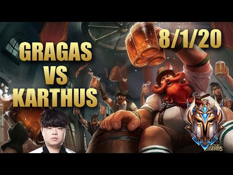 SKT T1 Clid Gragas Jungle Vs Karthus - KR Challenger Patch 9.20