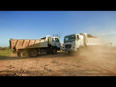 New place Caterpillar 385C Excavator Loading Coal Onto 4 Axle Trucks -Interkat SA