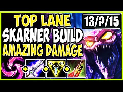TOP LANE SKARNER SEASON 9 BUILD! AMAZING DAMAGE! TOP Skarner vs Illaoi Season 9 Gameplay